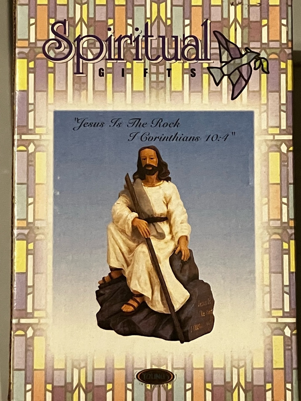 New in box Beautiful Jesus Is The Rock Centerpiece- White, Brown